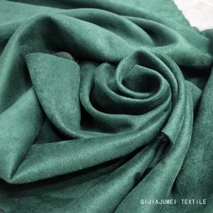 Green Grey Woven Washable Suede Sofa Fabric