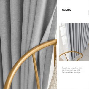 400GSM Blackout Linen Look Polyester Curtain Cloth
