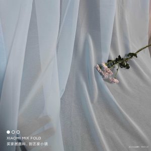 93GSM Blue curtain fabric chiffon voile