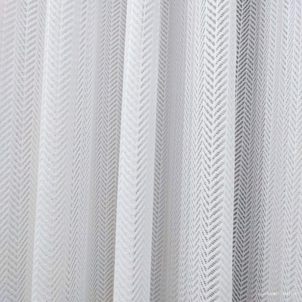 White Jacquard wheat ears sheer curtain