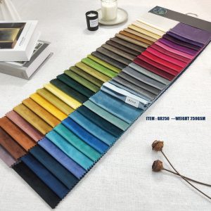 190gsm 210gsm 250gsm Stock Single Warp Knitted Plain Velvet Sofa Cover Fabric